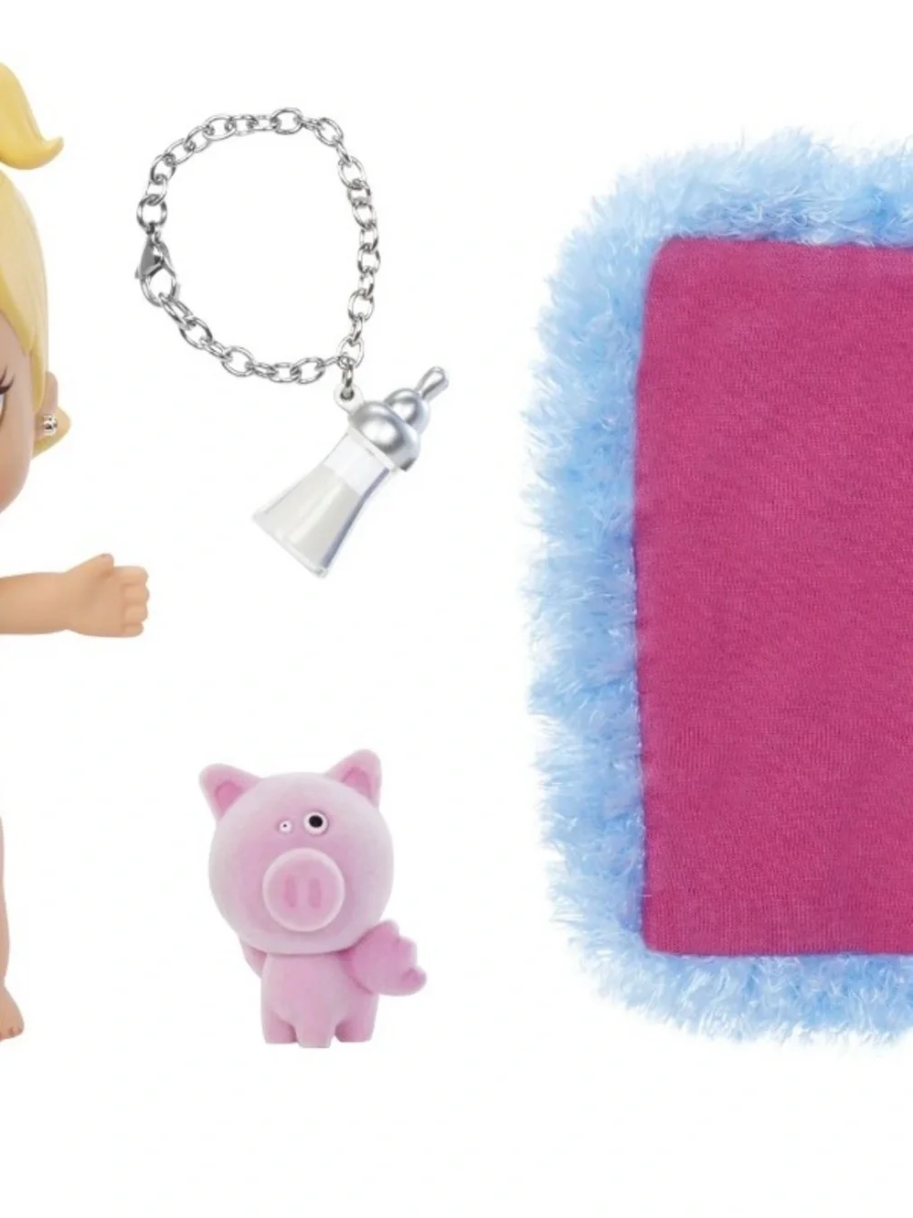 NEW Bratz Babyz Cloe with pet pig, bottle and blanket, collectible doll MGA
